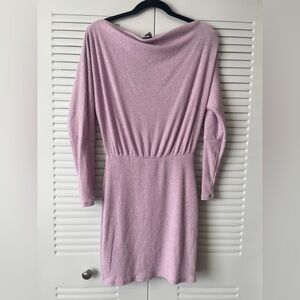 Fashion Nova Lilac Ribbed Knit Dress